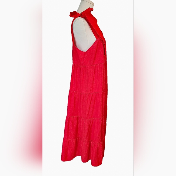 ALICE& + OLIVIA Cynthia Tie Shoulder Midi Dress - Picture 6 of 12